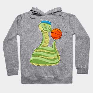 Snake at Basketball Sports Hoodie